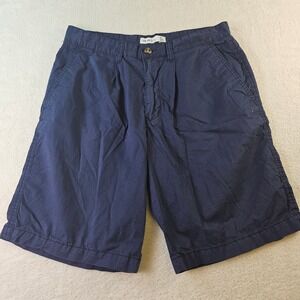The Rail Mens Navy Blue Pleated Chino Shorts Size 32W Casual Summer Basic